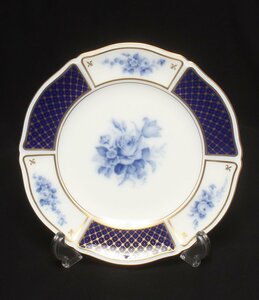  прекрасный товар plate тарелка 20cm голубой imperial Ookura Touen [0502]