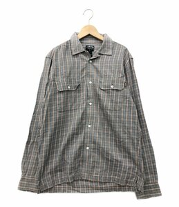 美品 ステューシー 長袖チェックシャツ メンズ M M STUSSY [0502]