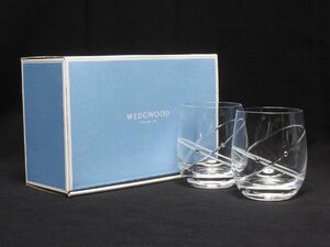 美品 ウェッジウッド タンブラー グラス 2点セット ペア プロミシスウィズディスリング WEDGWOOD [0604]