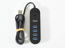 ELECOM USBハブ (USB3.0 4ポート)/USB Hub/U3H-T403S/マグネット付き/中古品_画像1
