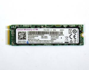 Union Memory (Lenovo純正品)/ M.2 2280 NVMe SSD 256GB /健康状態99%/累積使用161時間/動作確認済み, フォーマット済み/中古品