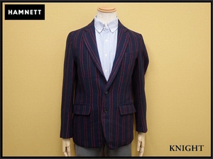 HAMNETT step return .3. jacket *M* Hamnett / wool tailored / stripe /@A1/24*2*1-9