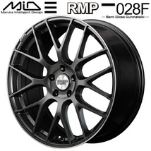 MID RMP 028F ホイール4本 セミグロスガンメタ/リムエッジDC/ロゴマシニング 8.0J-18インチ 5穴/PCD114.3 インセット+42_画像1