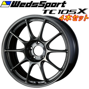 ウェッズスポーツ TC105X ホイール4本 EJチタン 8.0-18インチ 5穴/PCD114.3 インセット+45