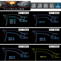 ウェッズ F ZERO FZ-3 ホイール4本 ダイヤモンドブラック 9.5-20インチ 5穴/PCD114.3 インセット+38_画像3