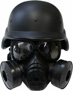 サバゲー ヘルメット ガスマスク セット swat m88 フリッツヘルメット ダブルガスマスク