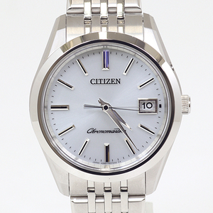 CITIZEN シチズン メンズ腕時計 エコドライブ AQ4041-54A ソーラー電波 チタン シルバー文字盤【中古】