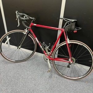 静16792(024)-2/OY5000【静岡】自転車 Panasonic パナソニック UI-218×NITTO 700×25C ロードバイク フレーム 赤 レッド