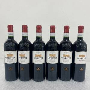 P023(7425)-431【同梱不可】お酒 果実酒 6本まとめ 約7.4㎏ 2016 GINESTET BORDEAUX MERLOT - CABERNET SAUVIGNON 13% 750ml 