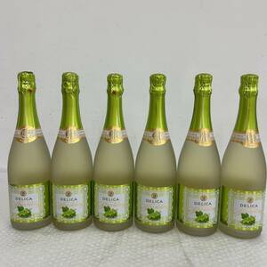 J032(9995)-601【同梱不可】お酒 果実酒 6本まとめ 約10kg SANTORY DELICA FRUIT sparkling マスカット 750ml 6.5%