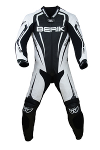 MFJ公認モデル BERIK ベリック 牛革 レーシングスーツ WHITE 52 サイズ XL相当 サンプル 希少サイズ 訳有　
