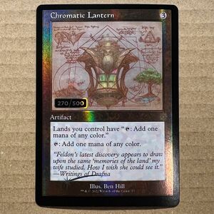 MTG ダブルレインボウ・Foil 設計図 彩色の灯籠 Chromatic Lantern シリアル入り BRR 兄弟戦争 旧枠