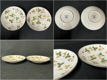 WEDGWOOD ウェッジウッド ワイルドストロベリー カップ ソーサー プレート 2客セット 金縁 洋食器 BONE CHINA イギリス製 K-0228-05_画像5