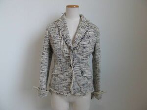 (56291)MAYSON GREY Mayson Grey lady's tweed jacket beige group size 2 USED