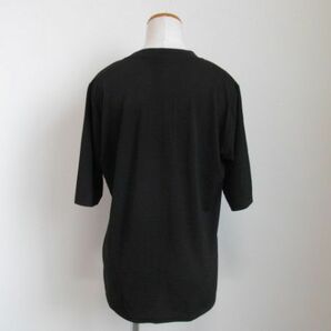(56412)FT.Collection レディース 半袖 半端袖 クルーネック カットソー スパンコール ネコ ブラック USEDの画像2