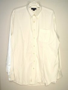 メンズ 長袖白シャツ LANDS`END ボタンダウンシャツ M679