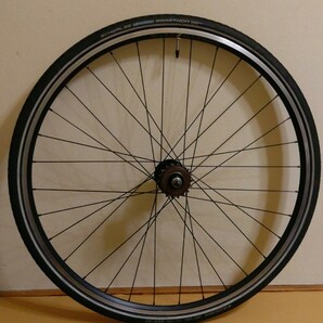 ジャンク 700c リアホイール gran compeⅡ シュワルベ マラソン alexrims r450 の画像1