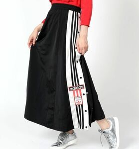 adidas originalsアディダス adibresk skirt アディブレイク マキシスカート ブラック サイズOT