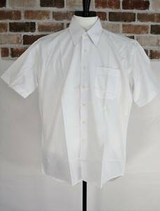 ＊奉仕新品 シモンレジェレ SIMON LEGER 半袖 形状安定 ドレスシャツ ワイシャツサイズM 送料込み1,200円 白ホワイト MSH167