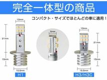 高輝度！シャープ製 チップ搭載 60W LED フォグランプ ホワイト H1 6000k DC12V専用 2面発光 1年保証 2個セット F601_画像3