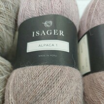 100円〜 ISAGER 毛糸 手芸材料 編み物◆アルパカ100%・2玉 ウール100%・2玉_画像2