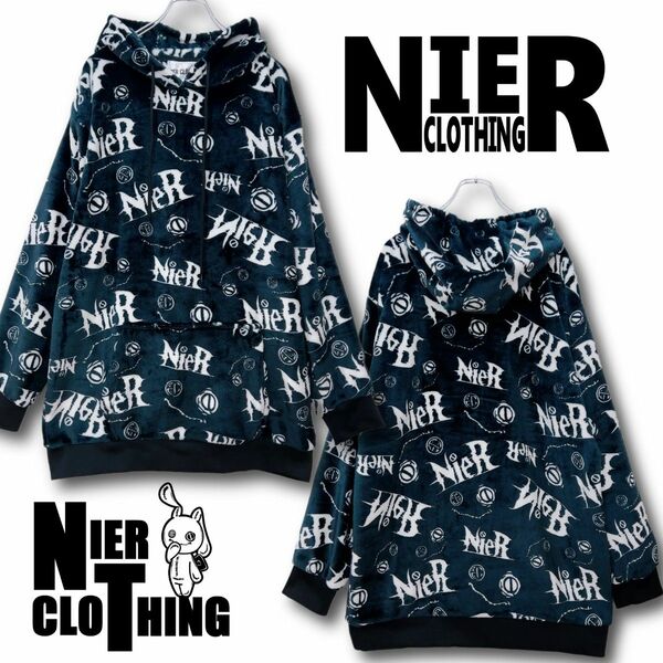 軽量×防寒 総柄LOGO PULLOVER PARKA NieR