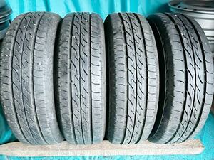 155/65R13バリ山！ツブ付き！ブリヂストン　ネクストリー　中古タイヤ4本セット　ゼスト　ライフ　モコ　オッティ　ワゴンR ミラ　ムーブ等