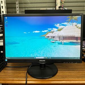 junk-15 Philips 223v5L 22インチ液晶モニター　フルHD HDMI 画面キズ小 電源ケーブル付き