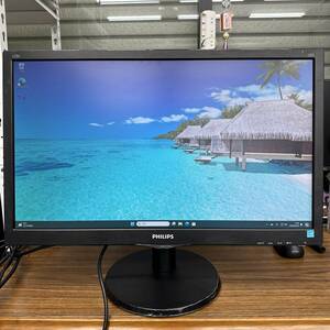 junk-22 Philips 233v5L 23インチ液晶モニター　フルHD HDMI 画面キズ小　電源ケーブル付き