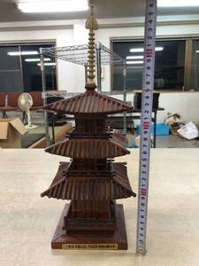 柏ht924-2 木製模型 法隆寺 五重塔