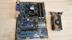 【ジャンク品セット】マザボ P8H77-V・ CPU Corei5-3470・メモリ8G・グラボ GTX750Ti