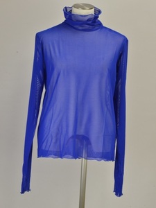 ヴィヴィアンタム VIVIENNE TAM パワーネット カットソー/シャツ Blouse タートル 長袖 38サイズ ブルー レディース u_s F-S4421