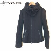 I2231-F◆ NO. ID ノーアイディー ジャケット ジップアップブルゾン パーカー ◆ size1 ポリエステル レーヨン ブラウン 古着 秋冬_画像1