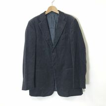 F62-N◆良品◆イタリア製◆ ARMANI COLLEZIONI アルマーニコレツィオーニ ベロア調 テーラードジャケット 2B ◆size48 グレー系 総柄 綿_画像2