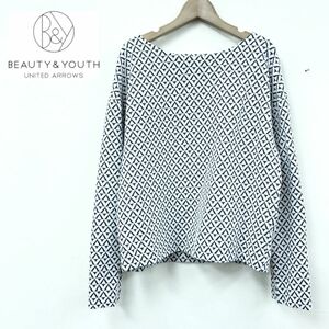 F21-J◆良品 日本製 BEAUTY&YOUTH UNITED ARROWS ビューティーアンドユース ユナイテッドアローズ 総柄トップス◆プルオーバー レディース