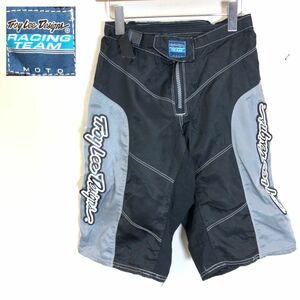 F866-F-N◆ TroyLee Designs トロイリーデザイン レーシングハーフパンツ ベルト ◆ size30 ナイロン100 ブラック 古着 メンズ