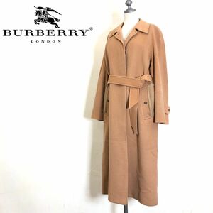 F861-F-N◆ 90s ◆ old ◆ burberrys バーバリー ステンカラーコート ジャケット ◆ ウール カシミヤ キャメル 古着 レディース 秋冬