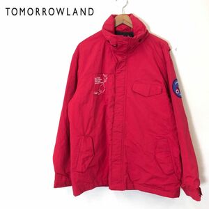 F586-F-N◆ TOMORROWLAND トゥモローランド veteran car club ナイロンジャケット パーカー ◆ size48 レッド ロゴプリント 古着 秋冬