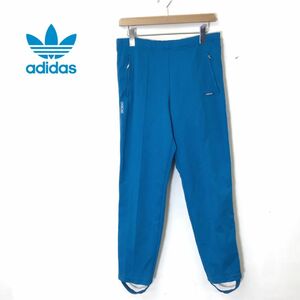 F1129-N◆70s~◆ adidas アディダス トラックパンツ ジャージ サイドライン ロング ◆ sizeM 76 ブルー系 ポリエステル メンズ vintage