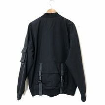 F1435-O-N◆美品◆ ZARA ザラ ブルゾン ミリタリー ジャケット アウター◆sizeL ブラック 黒_画像5