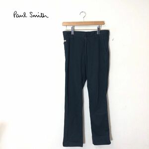 F1107-T◆Paul Smith ポールスミス チノパンツ ステッチ ベルトループ 無地◆size82 ネイビー メンズ ボトムス コットン100