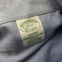 F1619-F◆ Brooks Brothers ブルックスブラザーズ 長袖シャツ ボタンダウン トップス◆ size15-32 コットン100 ブルー 古着 メンズ 秋冬_画像7