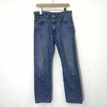 F1964-D◆ USA製 DOUBLE RL Ralph Lauren ダブルアールエル ラルフロレーン デニムパンツ ジッパーフライ◆size30/32 ブルー コットン_画像2