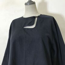 F1955-N◆初期タグ◆ 70s~ comme des garcons コムデギャルソン シャツブラウス 鈴ボタン デザイン アーカイブ ◆ ブラック 黒 コットン_画像3