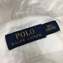 F1831-F-N◆ POLO RALPH LAUREN ポロラルフローレン 長袖シャツ ダブルカフス ◆ size160/84A コットン100 ホワイト 古着 メンズ_画像7