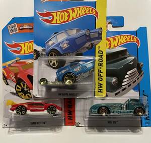 値下げ！　HOT　WHEELS　3台まとめて　台紙ブリスター破損（切れてる）