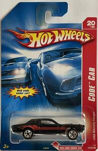 値下げ！　HOT　WHEELS　1968　Merecury　Cougar　レア　USカード版　CODE　CAR