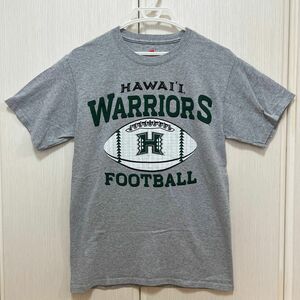 ハワイ大学 フットボールTシャツ グレー Sサイズ　Hawaii University Football 