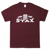 [Mサイズ]Stax（スタックス） Records クラシックロゴTシャツ エンジ_画像1