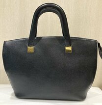 【76】1円～ 中古品 CELINE セリーヌ ハンドバッグ トートバッグ ビジネスバッグ ブラック 牛革 レザー ブランド 無地 レディース_画像1